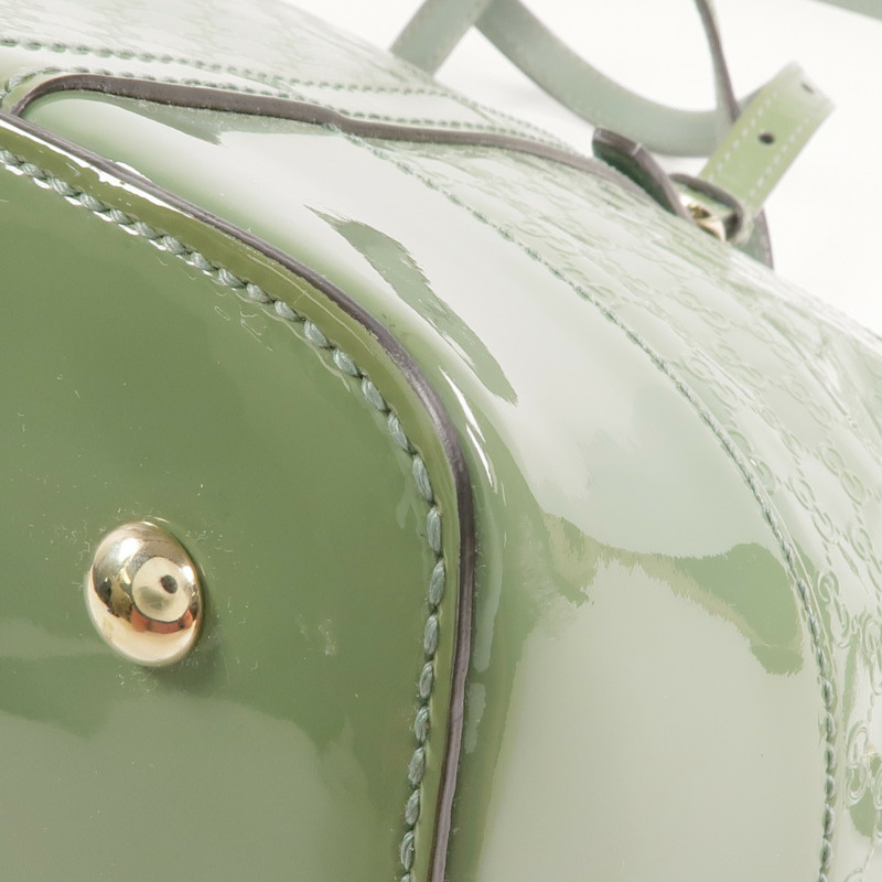 GUCCI 漆皮皮革2 Way Shoulder金扣手挽肩背兩用袋-9