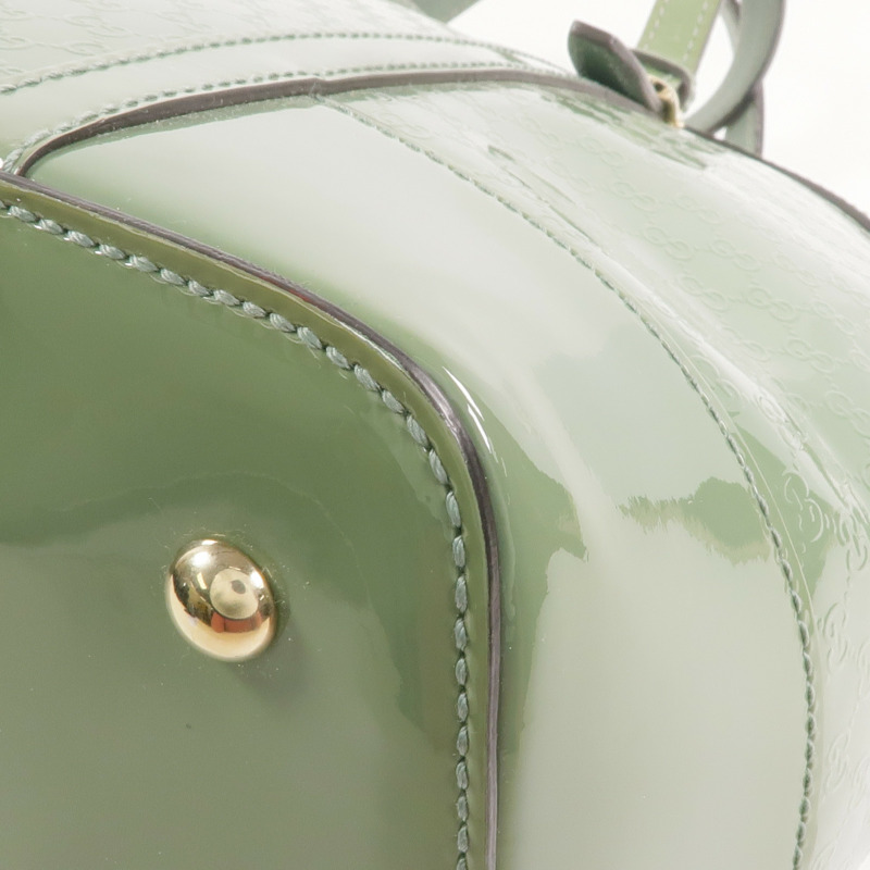 GUCCI 漆皮皮革2 Way Shoulder金扣手挽肩背兩用袋-11