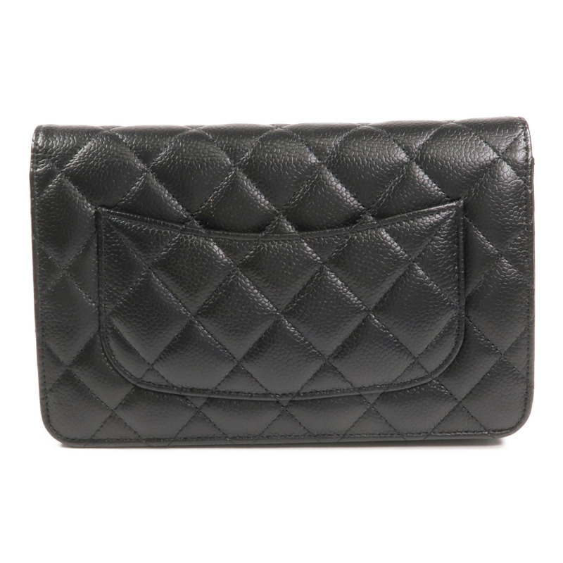 CHANEL 牛皮皮革WOC Wallet On Chain銀扣鏈帶肩背袋-2