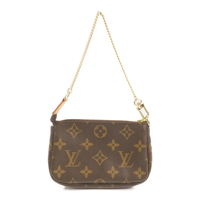LOUIS VUITTON Monogram Mini Pochette Accessoires金扣手挽袋-2