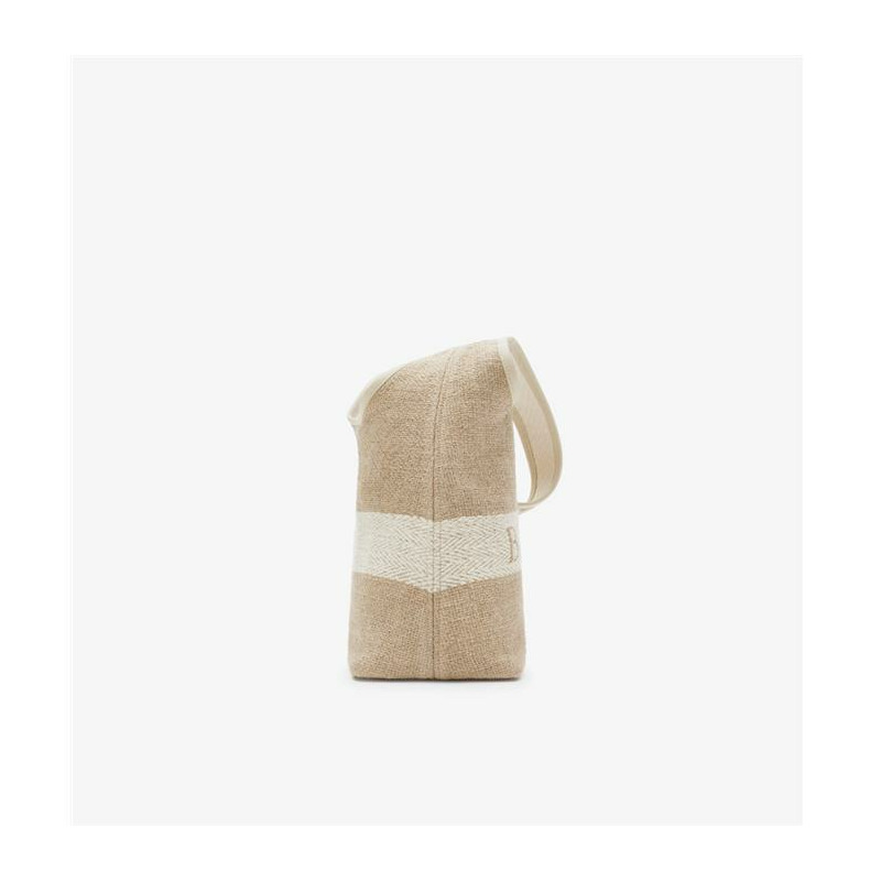 BURBERRY 藤編帆布肩背包 81091951-5