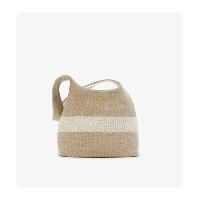 BURBERRY 藤編帆布肩背包 81091951-6