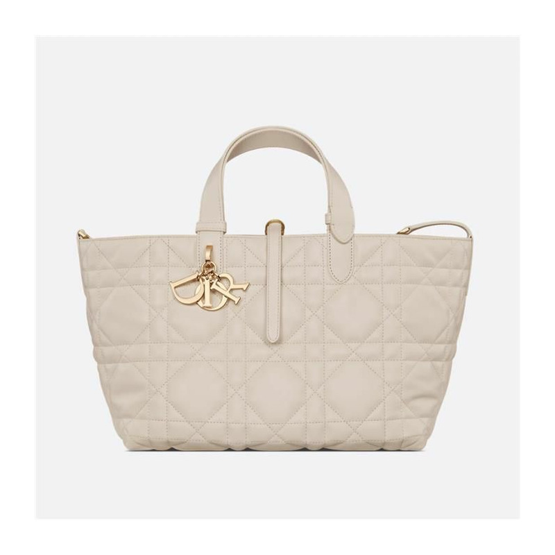 DIOR 中型淺餅乾色手提袋 M2821OSNW-2