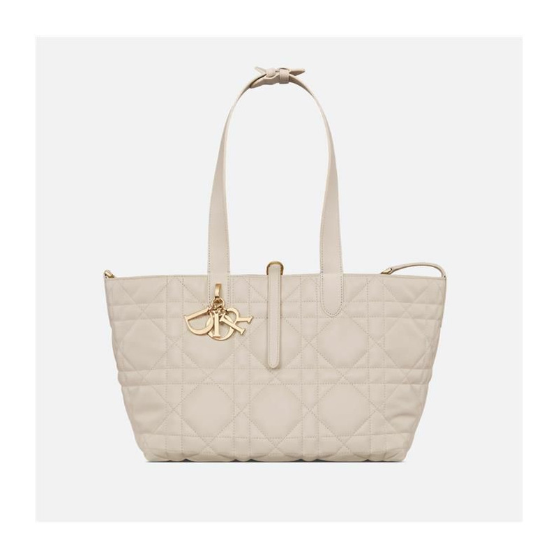 DIOR 中型淺餅乾色手提袋 M2821OSNW-4