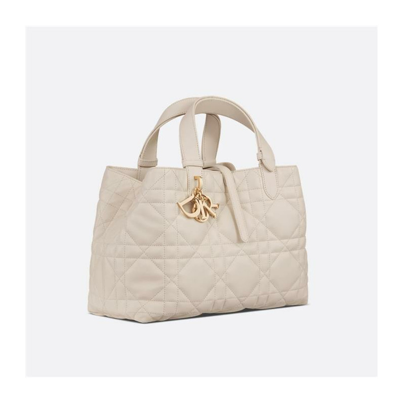 DIOR 中型淺餅乾色手提袋 M2821OSNW-6
