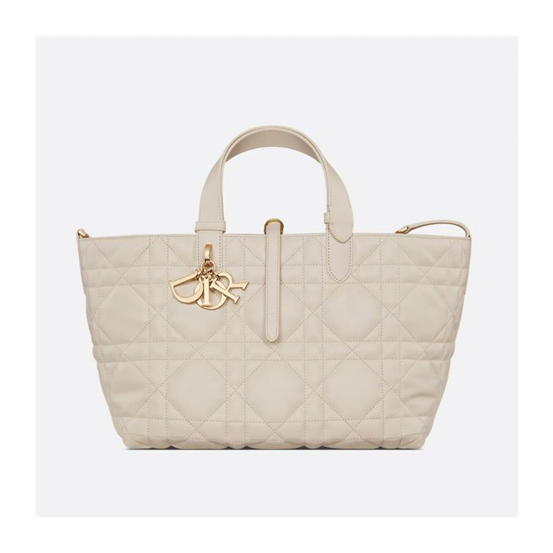 DIOR 中型淺餅乾色手提袋 M2821OSNW-8
