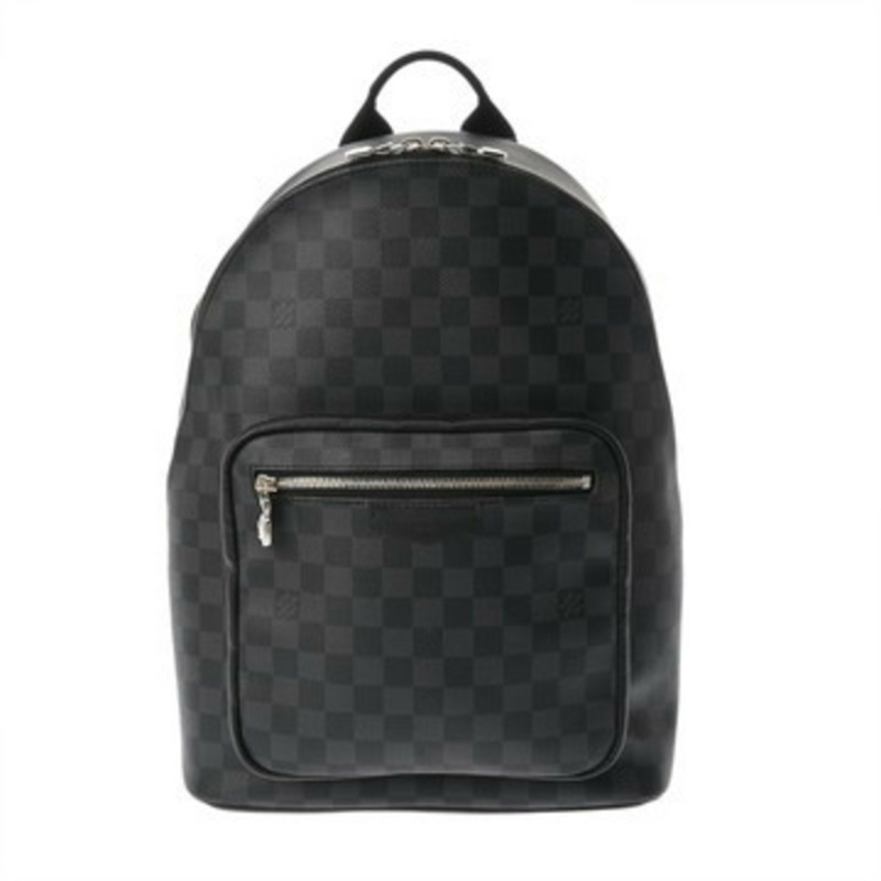 路易威登 Damier Graphite Josh NV 黑色 N40365 男士帆布雙肩包/日用包，A級，二手，Ginzo-0
