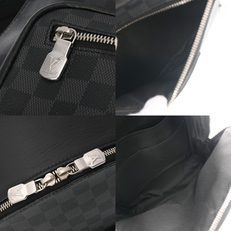 路易威登 Damier Graphite Josh NV 黑色 N40365 男士帆布雙肩包/日用包，A級，二手，Ginzo-9