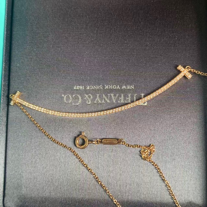 蒂芙尼 Tiffany 笑臉 大號 黃金鑲鑽項鍊-1