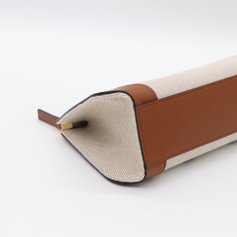 VALENTINO 金屬 VLogo 中號 手繪約克夏 米色帆布 拉鍊手拿包-9