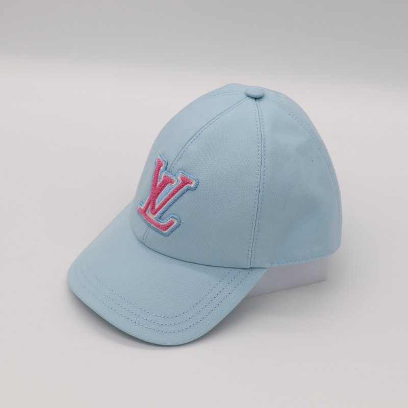 Louis Vuitton 路易威登 Remix 刺繡標誌 粉色 天空藍色 白色 棉質 棒球帽-2
