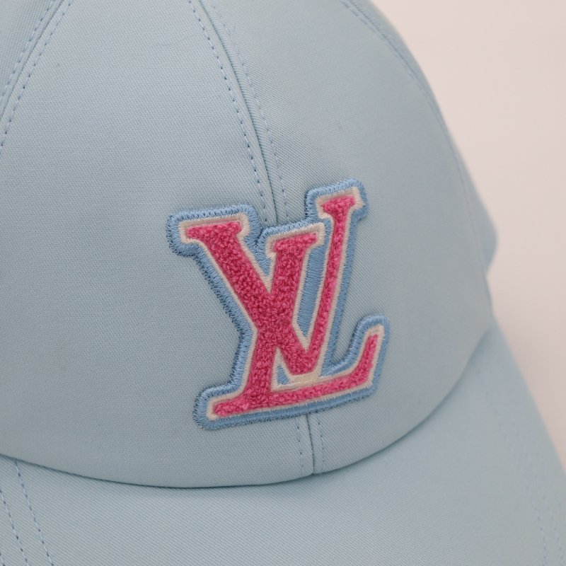 Louis Vuitton 路易威登 Remix 刺繡標誌 粉色 天空藍色 白色 棉質 棒球帽-5