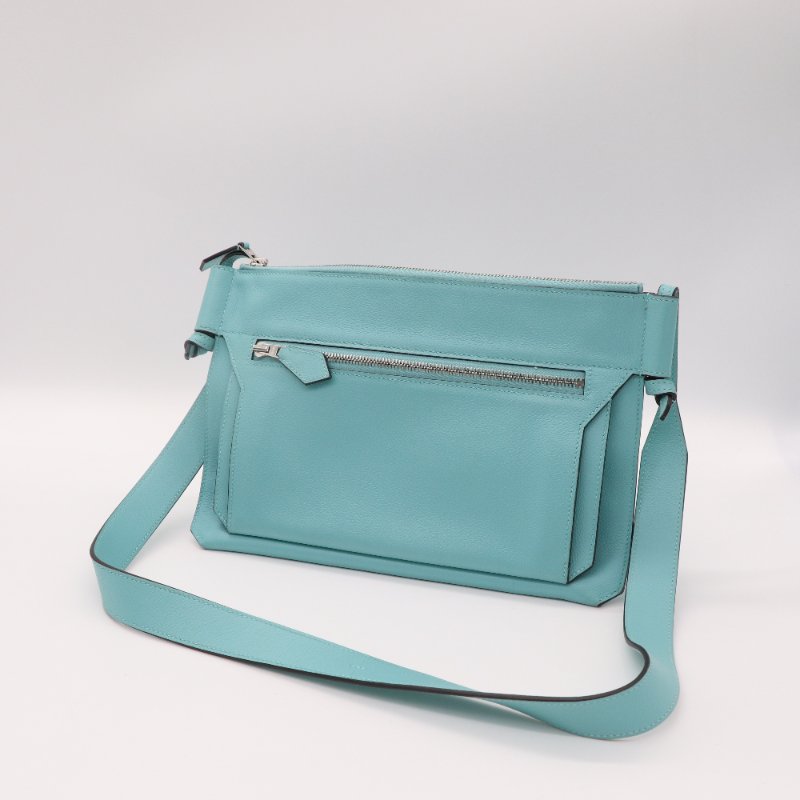 Hermès 愛馬仕 Ultrapla PM 淺藍色 皮革 手提包-2