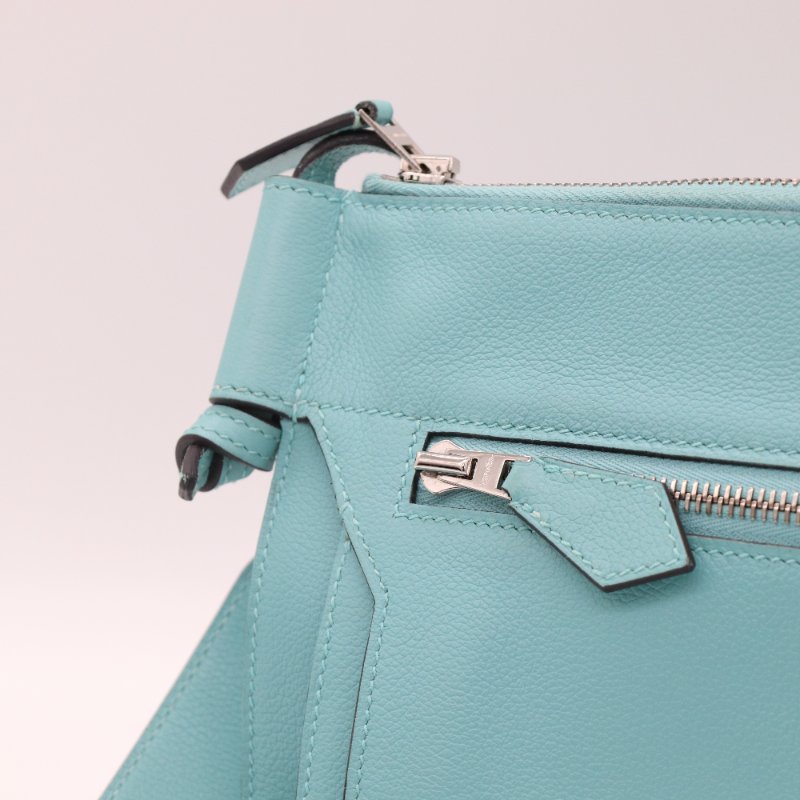 Hermès 愛馬仕 Ultrapla PM 淺藍色 皮革 手提包-5