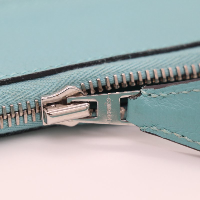 Hermès 愛馬仕 Ultrapla PM 淺藍色 皮革 手提包-9