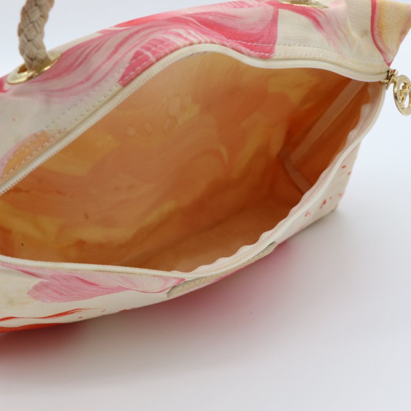 Longchamp 瓏驤 Le Pliage Splash 粉色 橘色 尼龍托特包-3