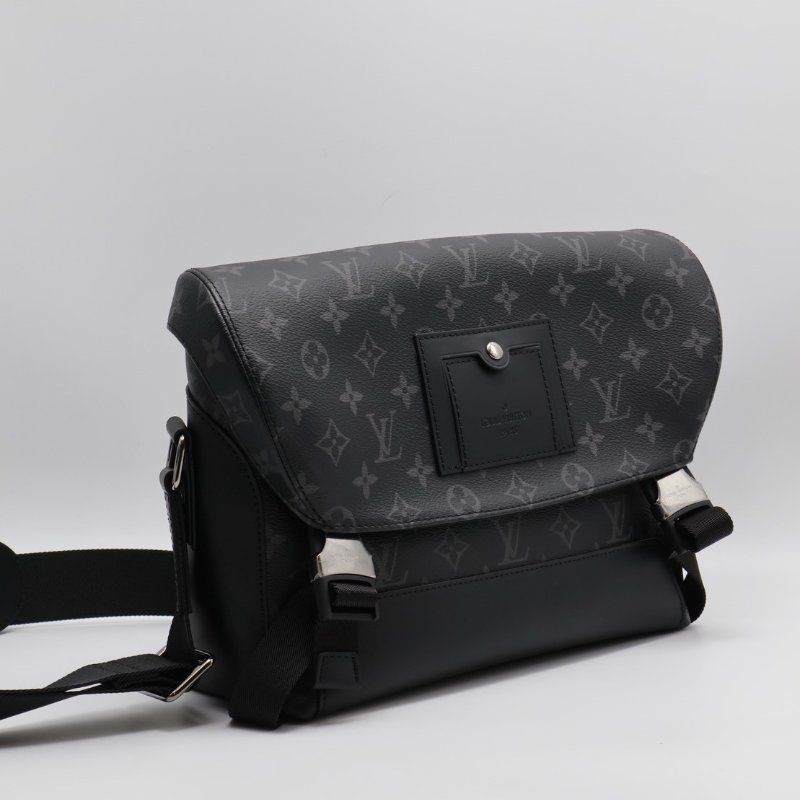 LOUIS VUITTON Voyager郵差包 -  PM灰老花-7