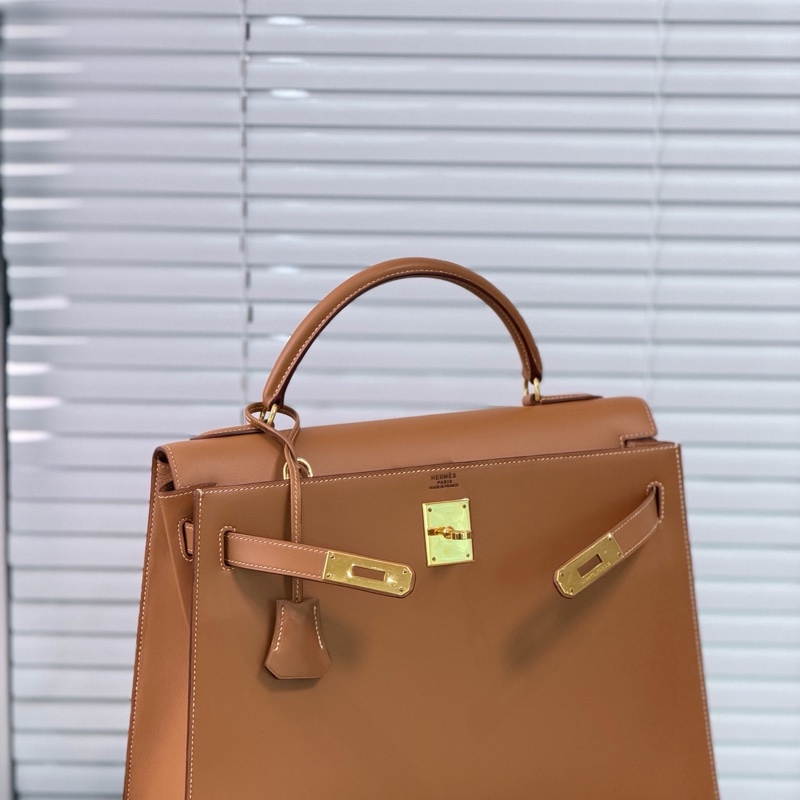 Hermes • Kelly 32 皮 Chamonix 馬鞍皮 自然色 金釦 黑鋼印-1