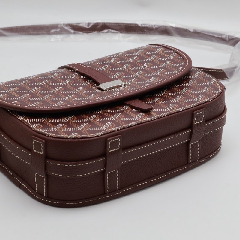 GOYARD Belvedere 郵差包 - 小號酒紅-6