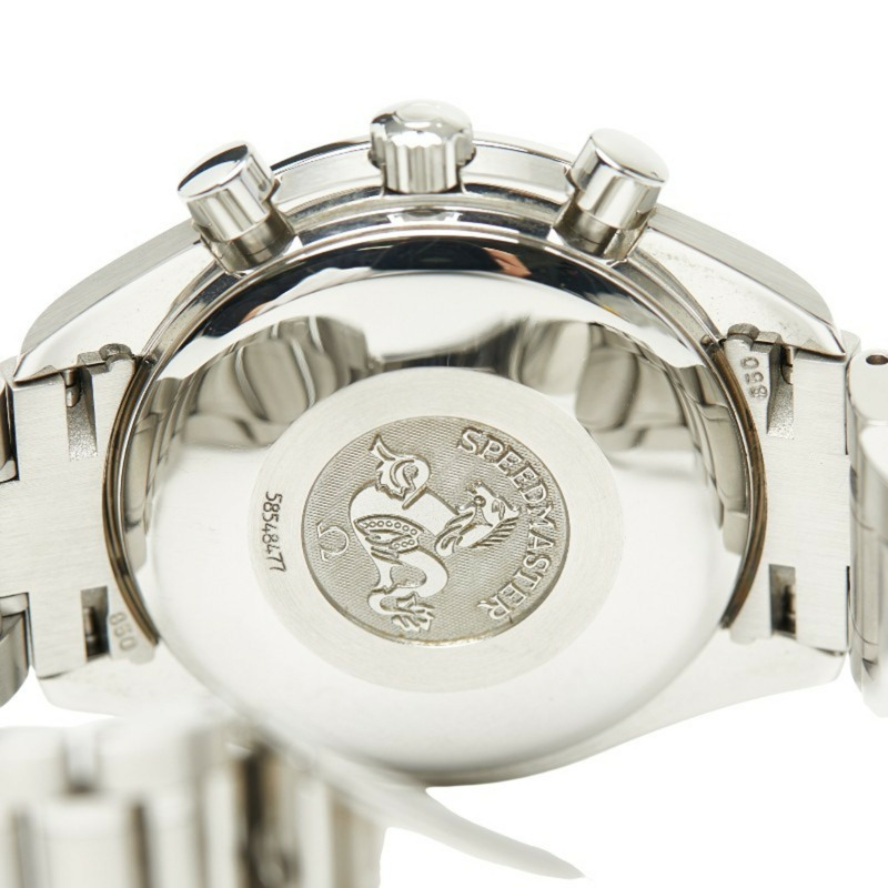 歐米茄超霸系列三曆腕錶 3523.80 自動上鍊 藍色錶盤 男士不鏽鋼腕錶-5