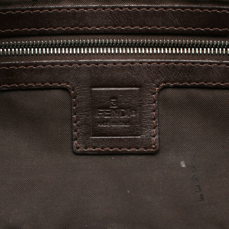 FENDI Mamma 水桶包,帆布皮革材質,棕色,二手女款-3