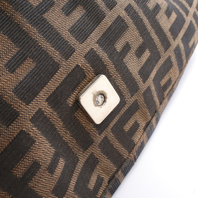 FENDI Mamma 水桶包,帆布皮革材質,棕色,二手女款-5