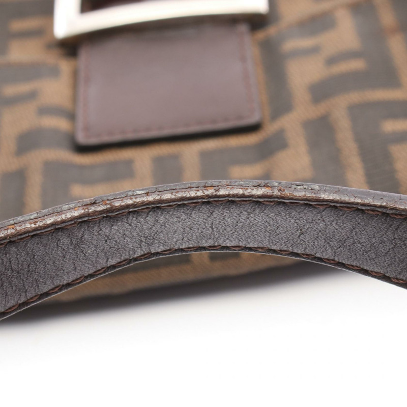 FENDI Mamma 水桶包,帆布皮革材質,棕色,二手女款-7