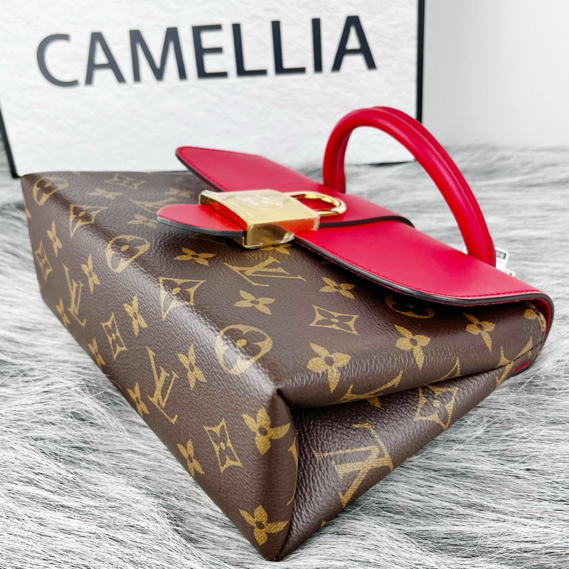 99 新Louis Vuitton路易威登 紅色鎖頭包 純芯片-3