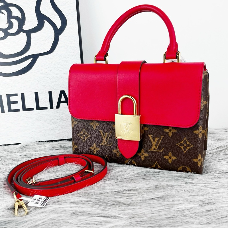 99 新Louis Vuitton路易威登 紅色鎖頭包 純芯片-8