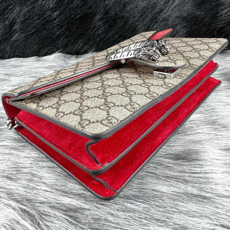 古馳Gucci 酒神 紅色老花 中號-6