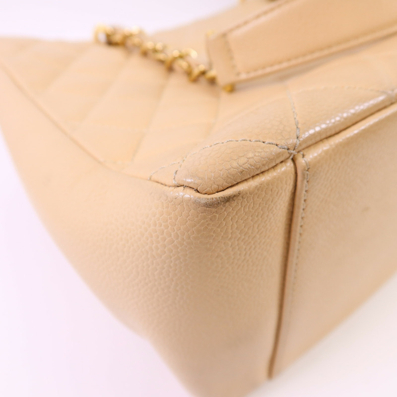 CHANEL 牛皮皮革GST金扣鏈帶肩背袋-12