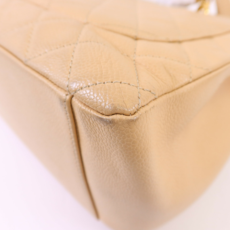 CHANEL 牛皮皮革GST金扣鏈帶肩背袋-13