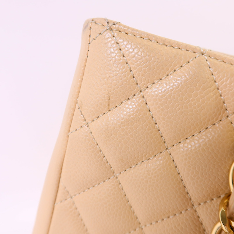 CHANEL 牛皮皮革GST金扣鏈帶肩背袋-16