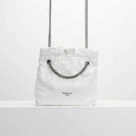 二手Balenciaga crush 小號垃圾袋/白色