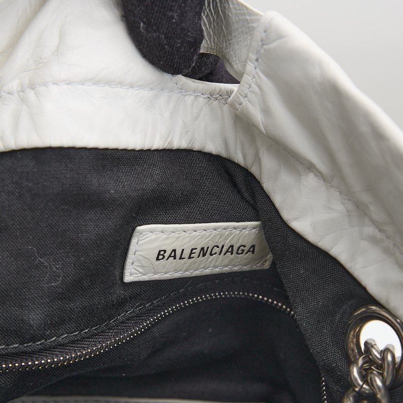 二手Balenciaga crush 小號垃圾袋/白色-16