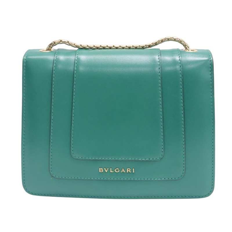 綠色 牛皮 Serpenti Forever 肩背包【BVLGARI 寶格麗】-1