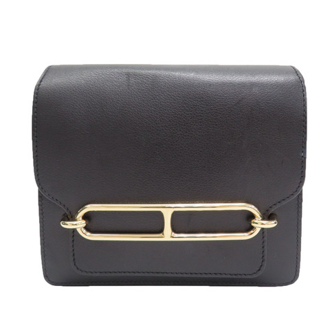 黑色 Evercolor牛皮 Roulis Mini 肩背包 W刻 金釦【HERMES 愛馬仕】 H071205CP89