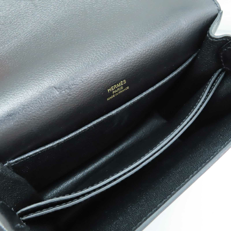 黑色 Evercolor牛皮 Roulis Mini 肩背包 W刻 金釦【HERMES 愛馬仕】 H071205CP89-4