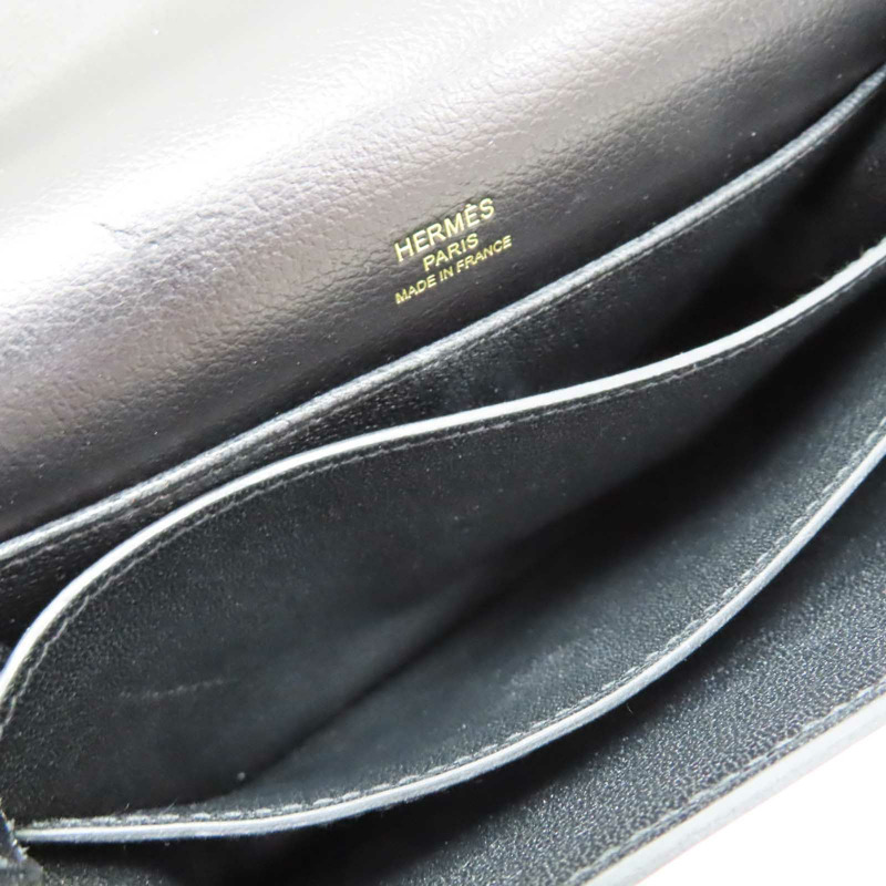 黑色 Evercolor牛皮 Roulis Mini 肩背包 W刻 金釦【HERMES 愛馬仕】 H071205CP89-6