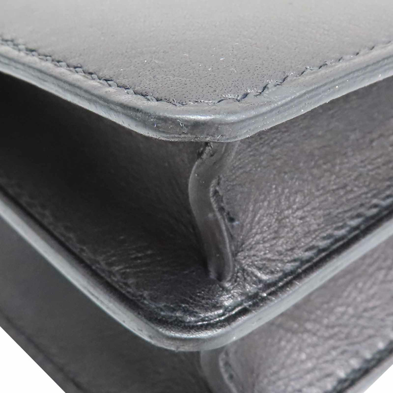 黑色 Evercolor牛皮 Roulis Mini 肩背包 W刻 金釦【HERMES 愛馬仕】 H071205CP89-12