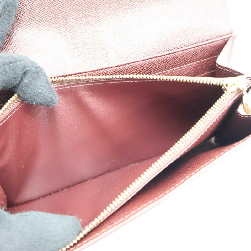 粉色 原花 Idylle帆布 Sarah 扣式 長夾 (有刻字)【LOUIS VUITTON LV 路易威登】 M63008-6