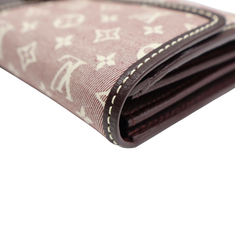 粉色 原花 Idylle帆布 Sarah 扣式 長夾 (有刻字)【LOUIS VUITTON LV 路易威登】 M63008-10