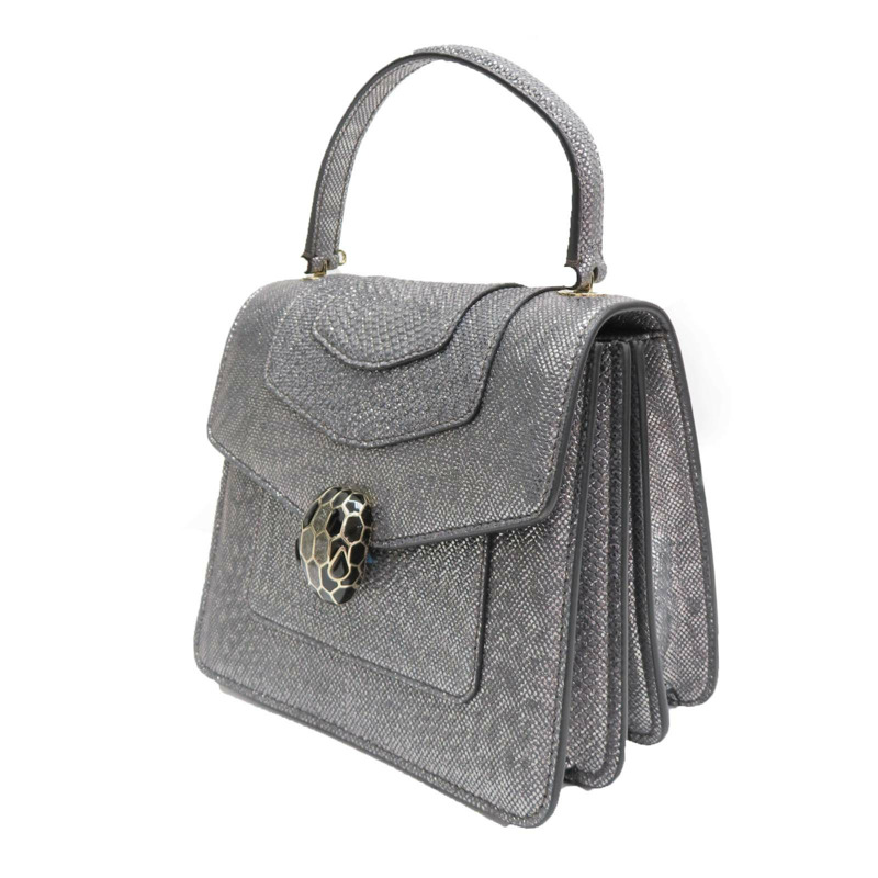 銀色 牛皮 Serpenti Forever 兩用包【BVLGARI 寶格麗】 287942-2