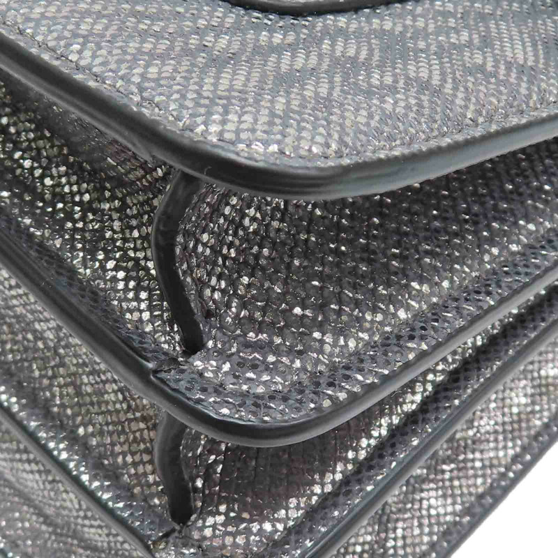 銀色 牛皮 Serpenti Forever 兩用包【BVLGARI 寶格麗】 287942-9