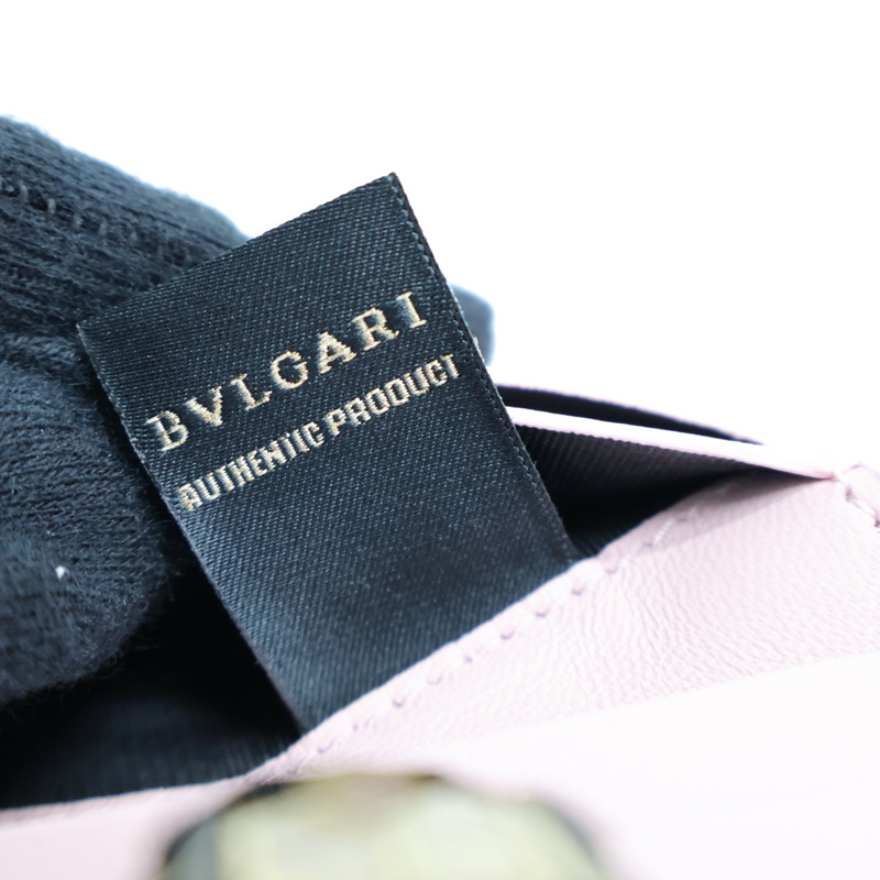 粉/紫色 牛皮 Serpenti Forever 三折 短夾 292641【BVLGARI 寶格麗】 292641-12