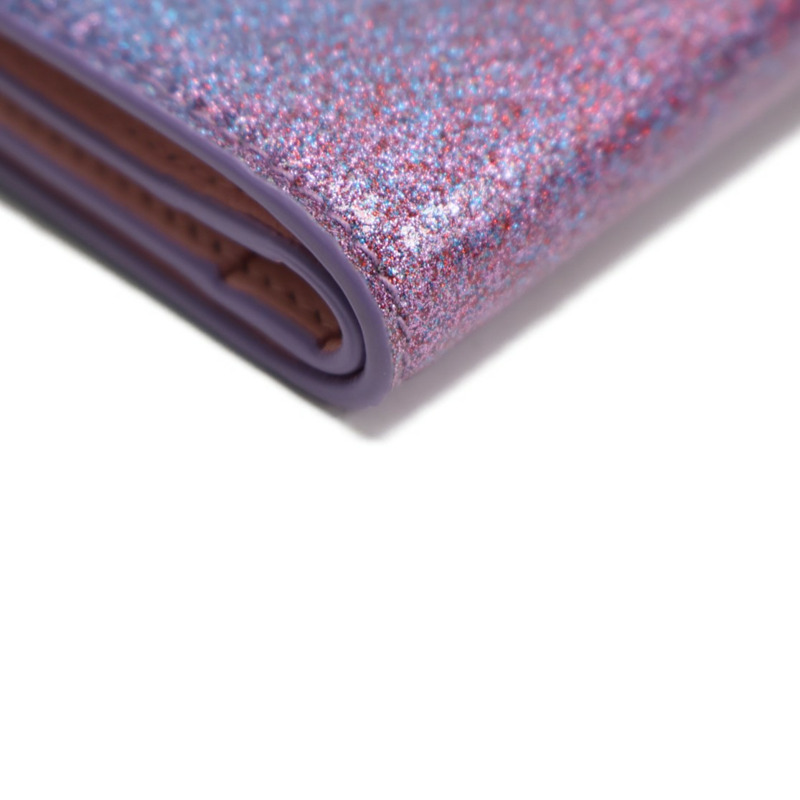 粉/紫色 牛皮 Serpenti Forever 三折 短夾 292641【BVLGARI 寶格麗】 292641-14