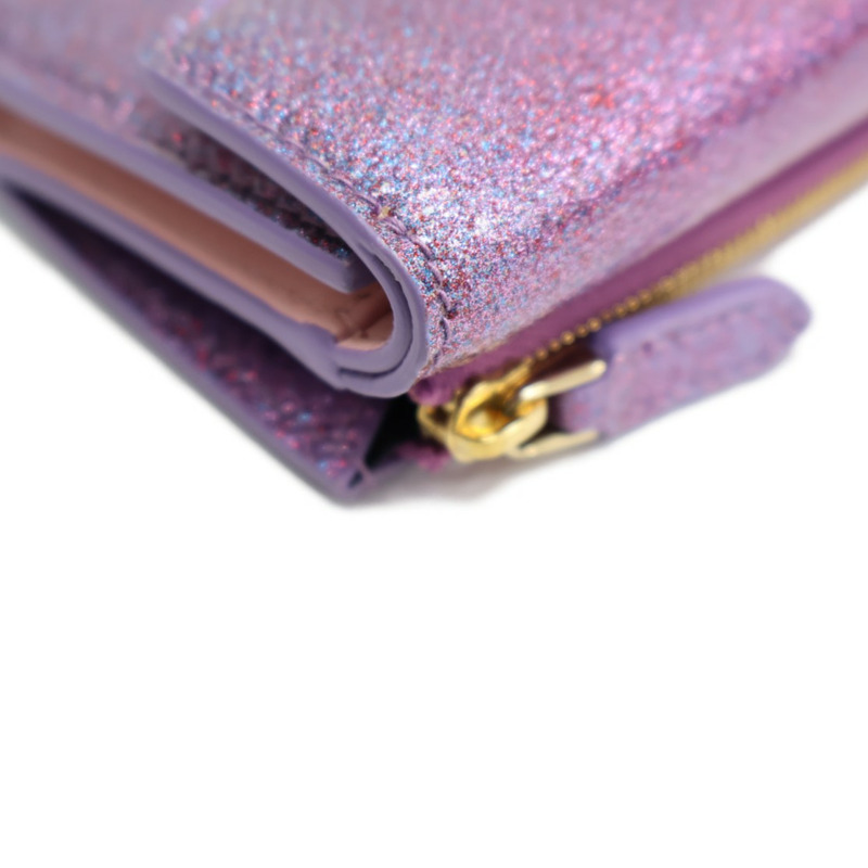 粉/紫色 牛皮 Serpenti Forever 三折 短夾 292641【BVLGARI 寶格麗】 292641-16