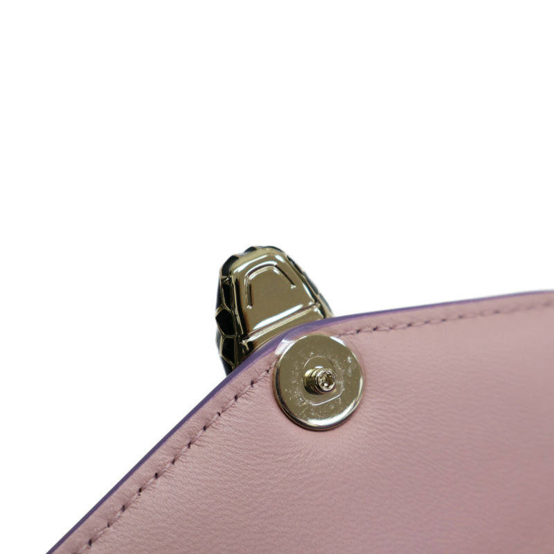 粉/紫色 牛皮 Serpenti Forever 三折 短夾 292641【BVLGARI 寶格麗】 292641-18