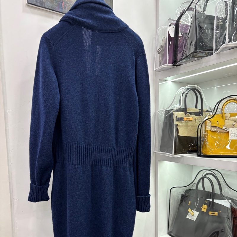 Chanel 香奈兒 羊絨長款收身開襟衫 40碼 有扣包-1