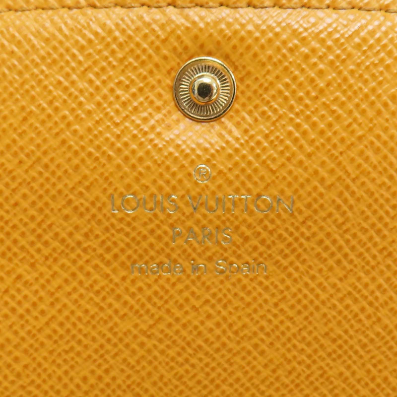 棕色 原花帆布 Emilie 扣式長夾【LOUIS VUITTON LV 路易威登】 M60698-7